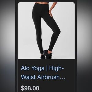 Black Alo Yoga Airbrush high-waist leggings
